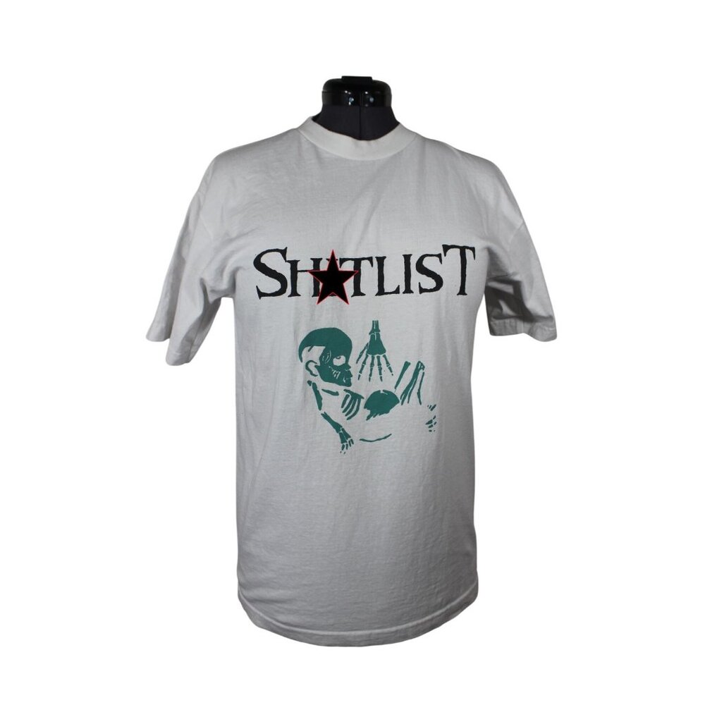 Shitlist men's vintage grunge crust punk short sleeve t shirt‎ M